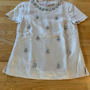 Tory Burch Beaded Blush Blouse